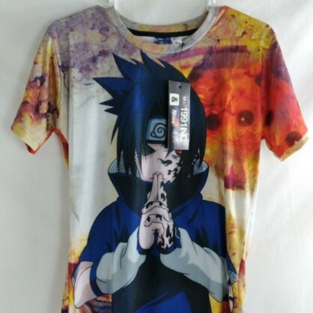 Mr. 1991 INC & Ms. Go Anime Naruto 3D Multicolored Graphic T-Shirt Size Large